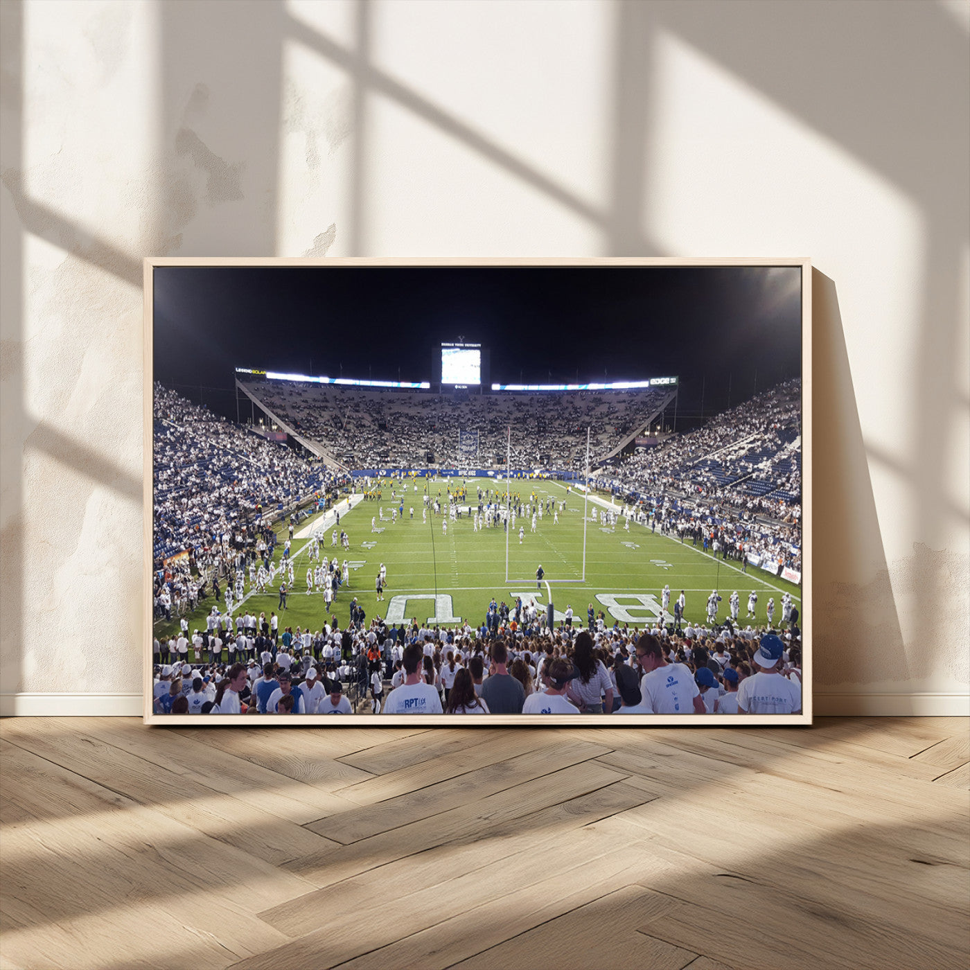 MGV-FC-36X24 - Brigham Young University Cougars Football Print Canvas - Provo LaVell Edwards Stadium Wall Art