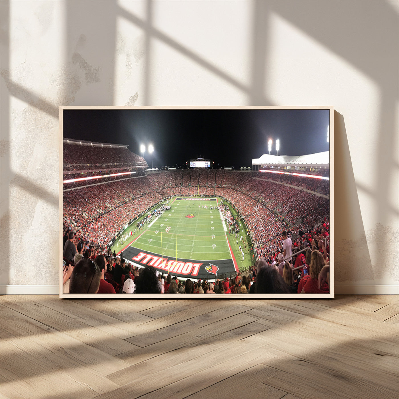 MGV-FC-36X24 - University of Louisville Cardinals Football Team Print - Louisville Cardinal Stadium Wall Art Canvas