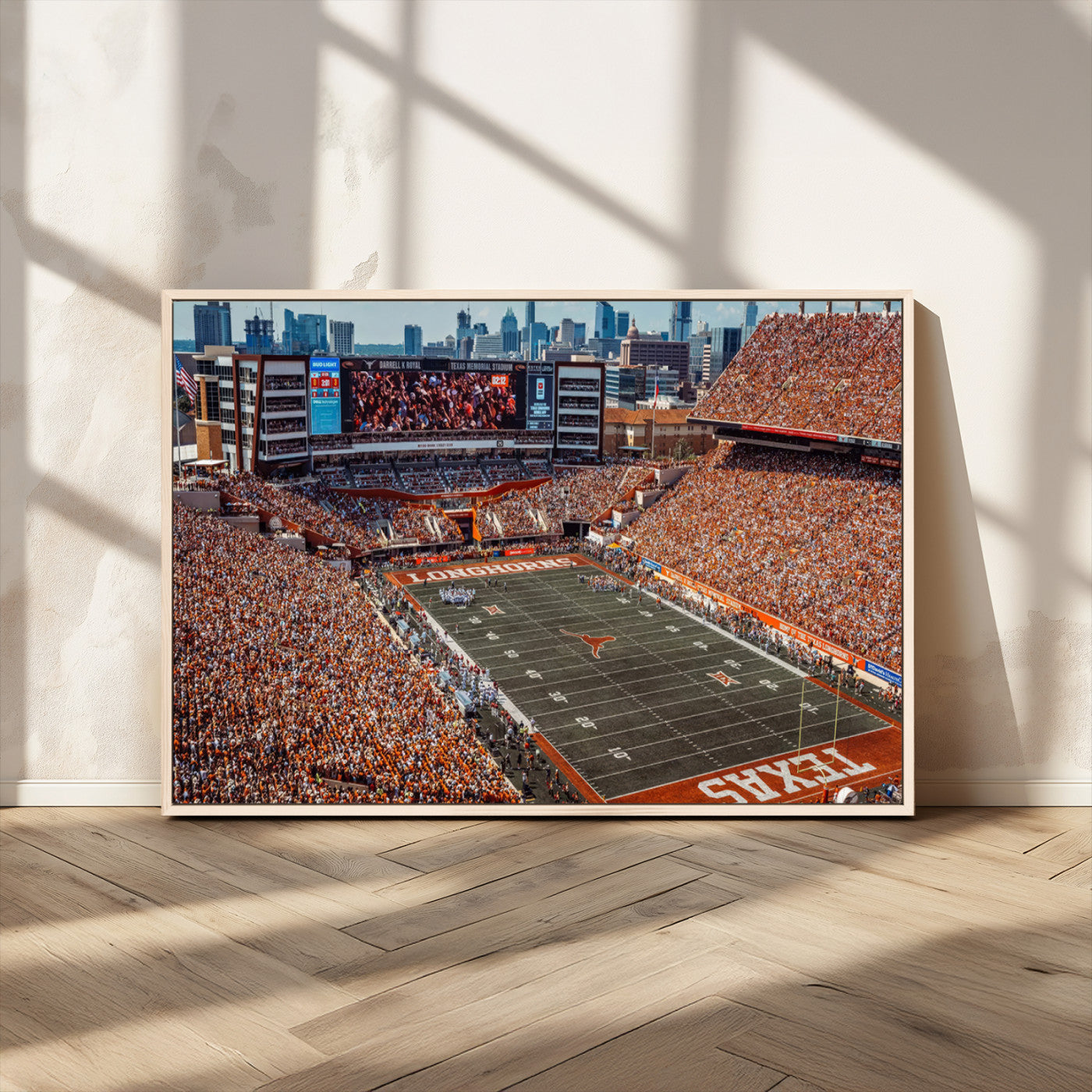 MGV-FC-36X24 - University of Texas Longhorns Football Team Print - Austin Darrell K Royal-Texas Memorial Stadium