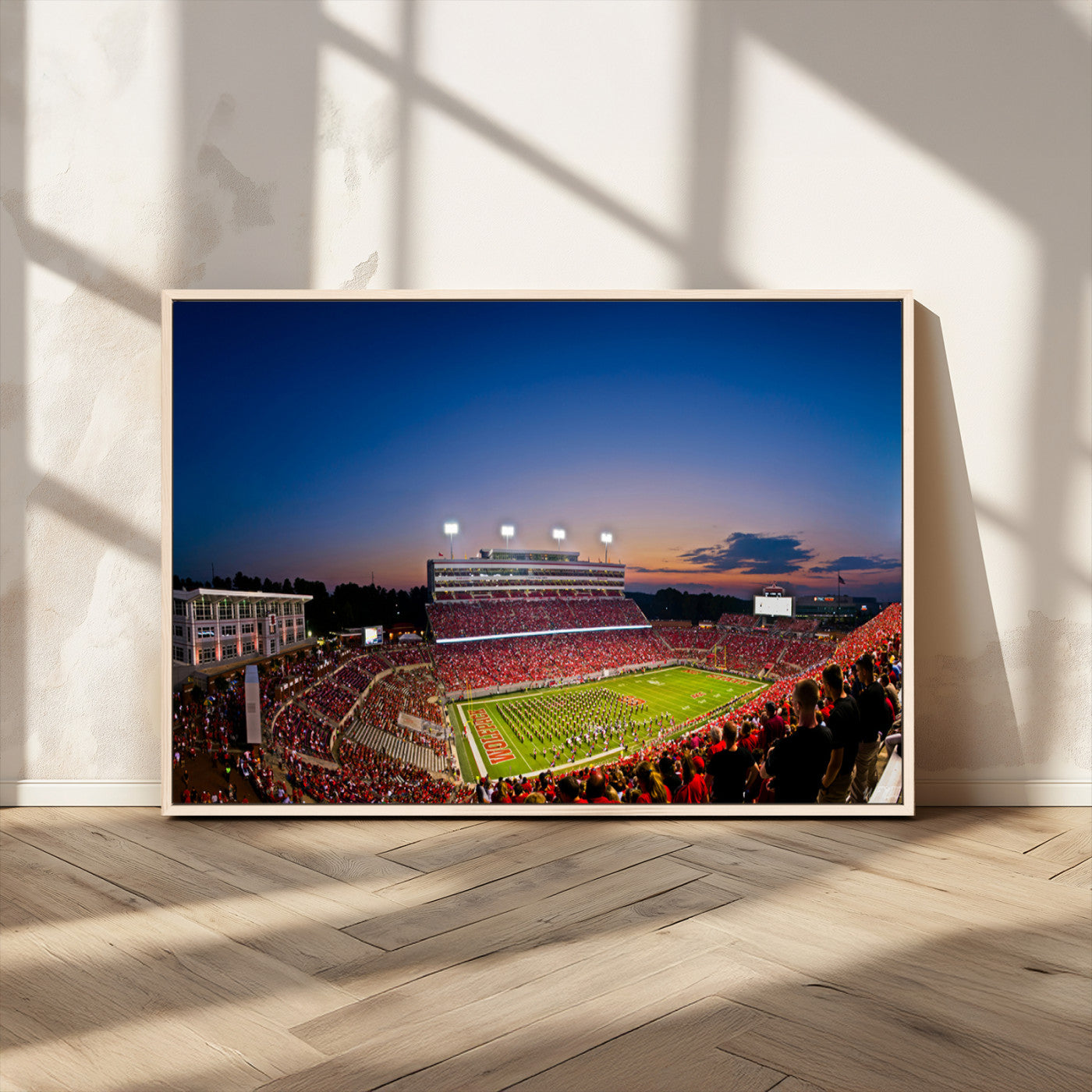 MGV-FC-36X24 - Wolfpack Football Team Wall Art Print - Raleigh Carter-Finley Stadium Wall Art Canvas Print
