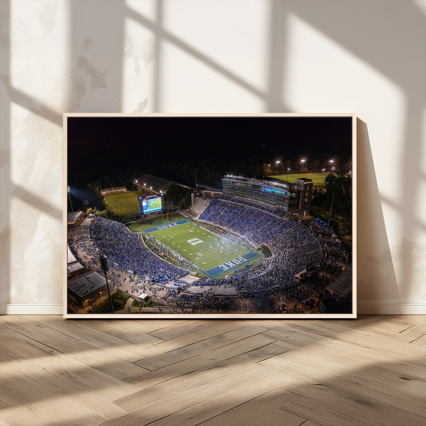 MGV-FC-36X24 - Duke University Blue Devils Football Print Canvas - Durham Wallace Wade Stadium Wall Art Canvas