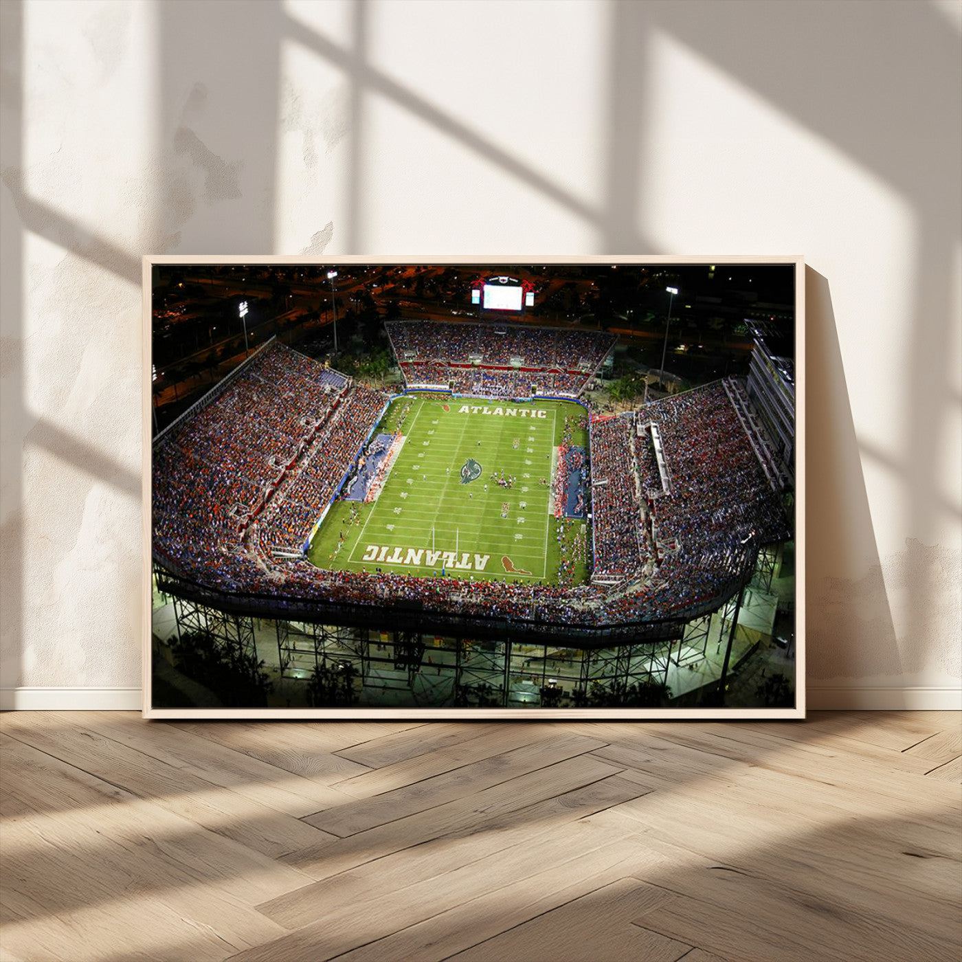 MGV-FC-36X24 - Florida Atlantic University Owls Football Team Print - Boca Raton FAU Stadium Wall Art Canvas Print