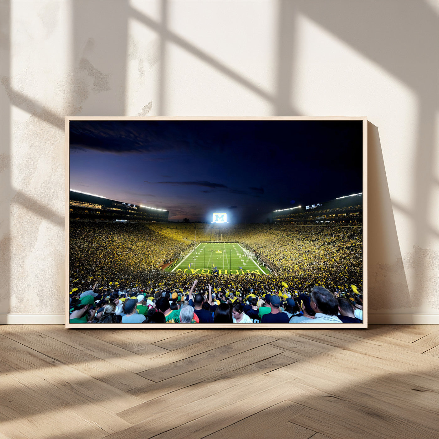 MGV-FC-36X24 - University of Michigan Wolverines Football Team Print - Ann Arbor Michigan Stadium Canvas Print