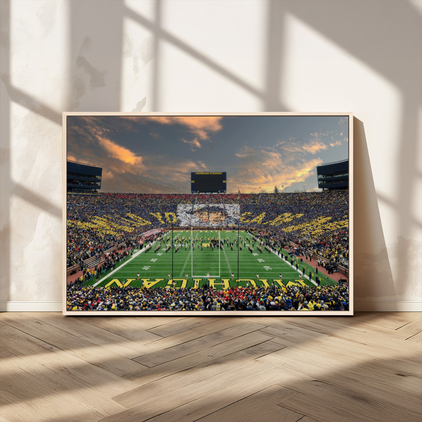 MGV-FC-36X24 - University of Michigan Wolverines Print Canvas, Football Team Print - Ann Arbor Michigan Stadium
