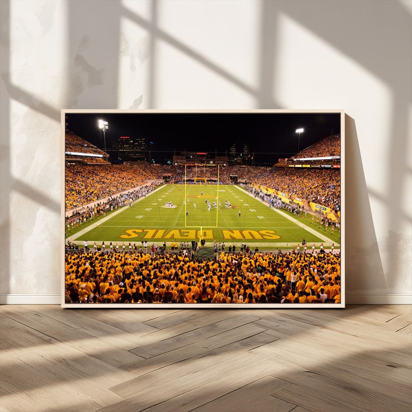 MGV-FC-36X24 - ASU Sun Devils Football Team Print - Phoenix Mountain America Stadium Wall Art Canvas Print