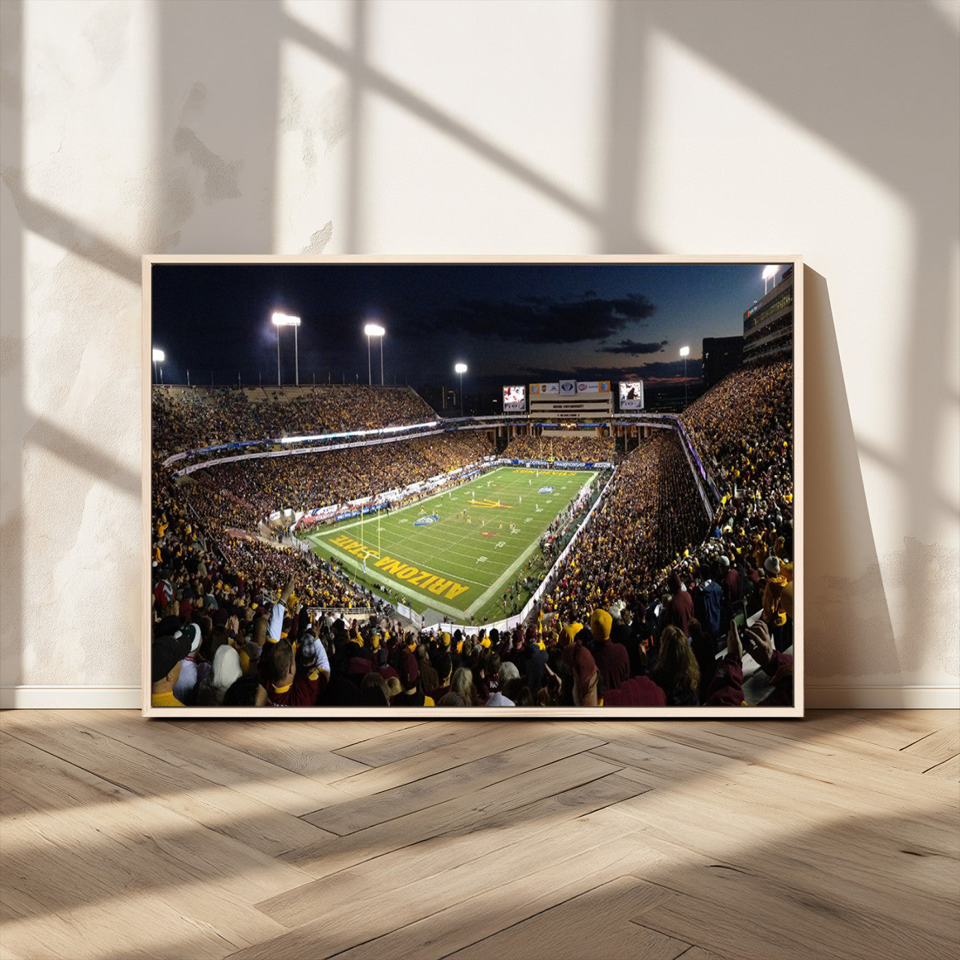 MGV-FC-36X24 - ASU Sun Devils Football Team Print Canvas - Phoenix Mountain America Stadium Wall Art Canvas Print