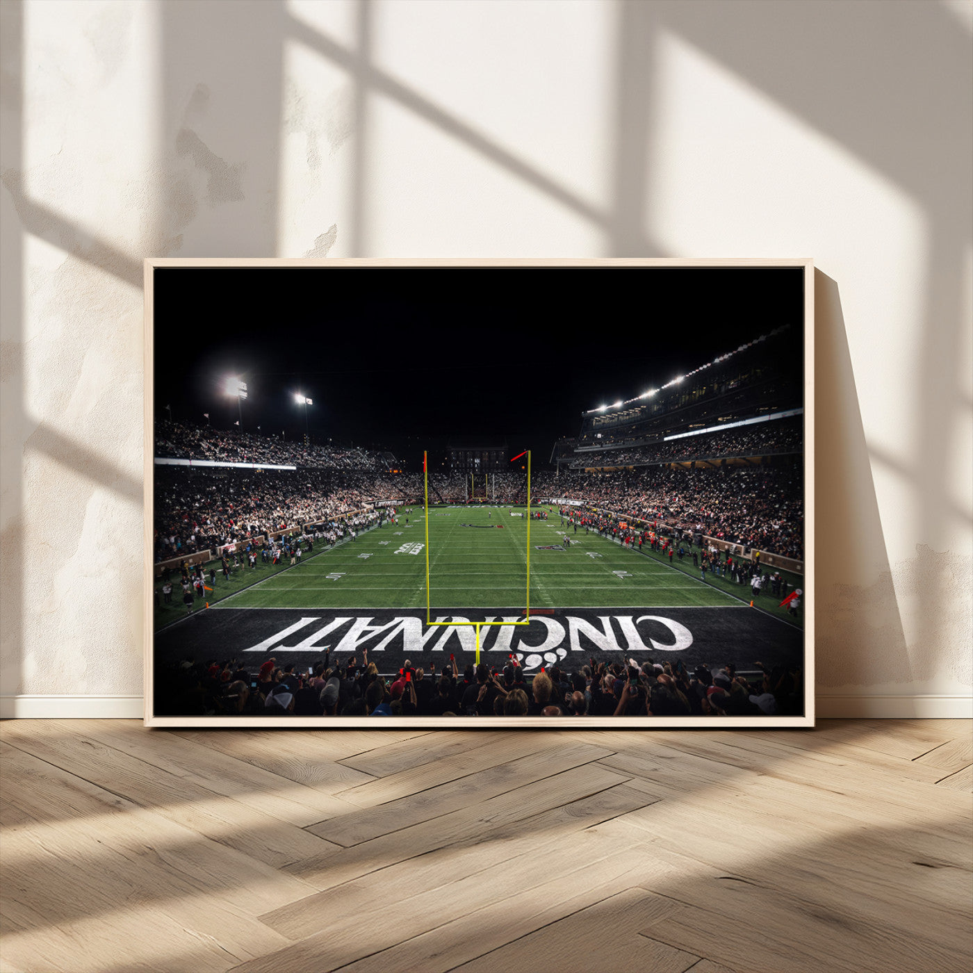 MGV-FC-36X24 - Cincinnati Bearcats Football Team Print - Nippert Stadium Wall Art Canvas Print