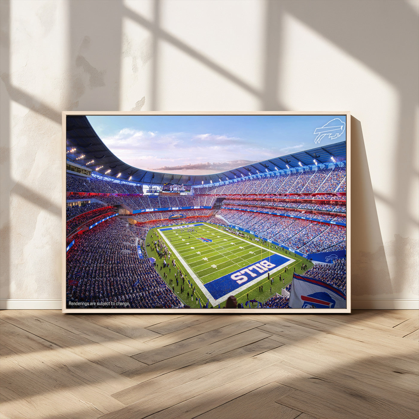 MGV-FC-36X24 - Buffalo Bills Football Team Print Canvas - Buffalo Highmark Stadium Wall Art Canvas Print
