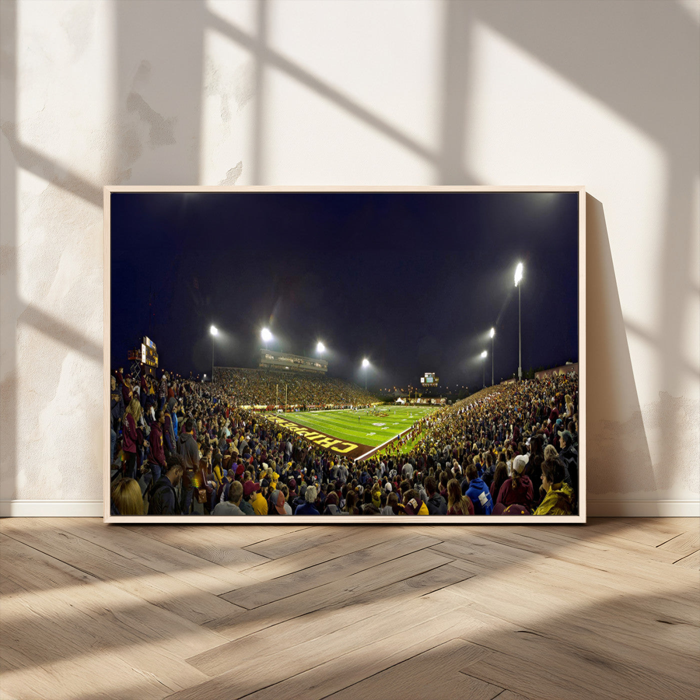 MGV-FC-36X24 - Central Michigan University Chippewas Canvas Wall Art, Football Team Print - Mount Pleasant