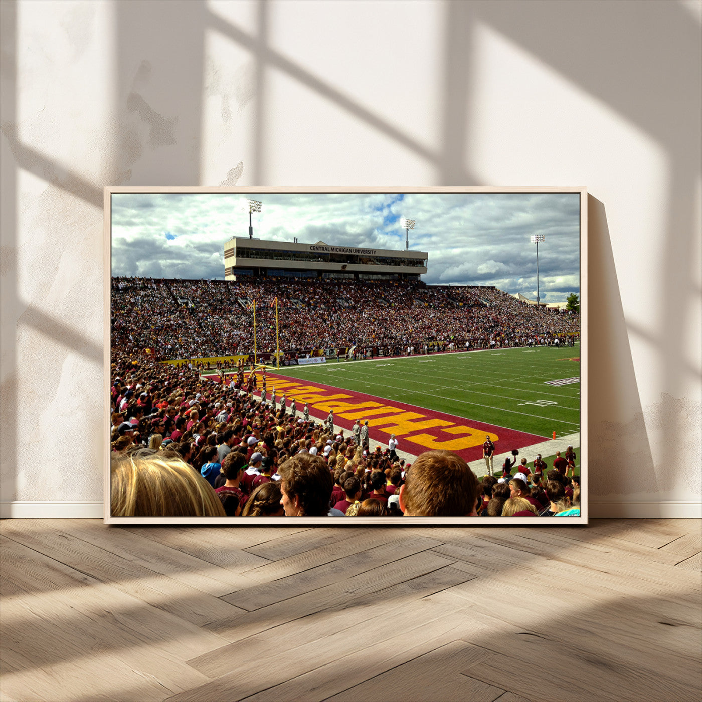 MGV-FC-36X24 - Central Michigan University Chippewas Football Team Print - Mount Pleasant Kelly/Shorts Stadium Wall