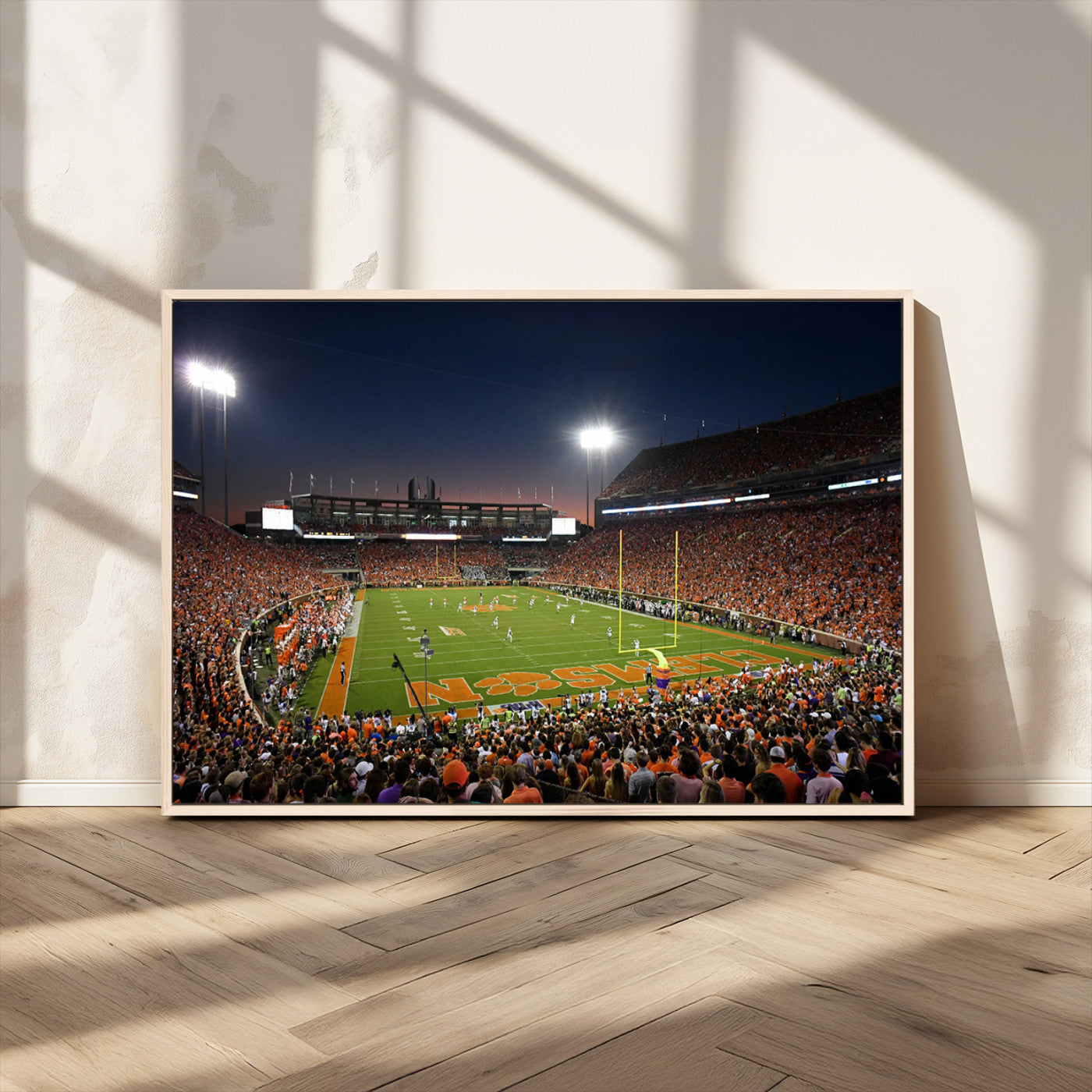 MGV-FC-36X24 - Clemson University Tigers Art Print, Football Team Print - Clemson Memorial Stadium Wall Art Canvas