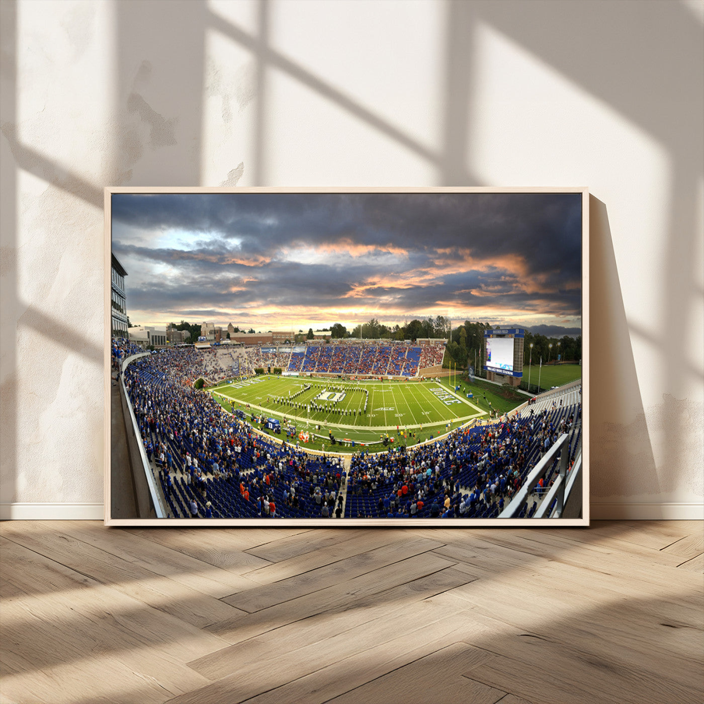 MGV-FC-36X24 - Duke University Blue Devils Football Team Print - Durham Wallace Wade Stadium Wall Art Canvas Print