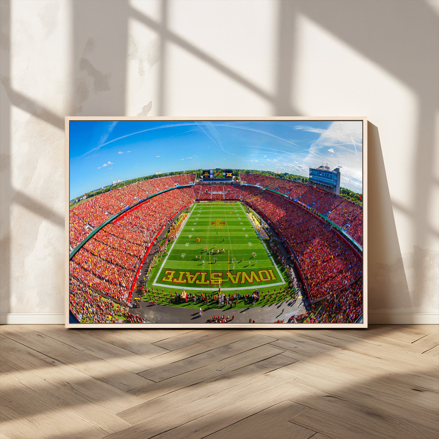 MGV-FC-36X24 - Iowa State University Cyclones Football Team Print - Ames Jack Trice Stadium Art Canvas Print