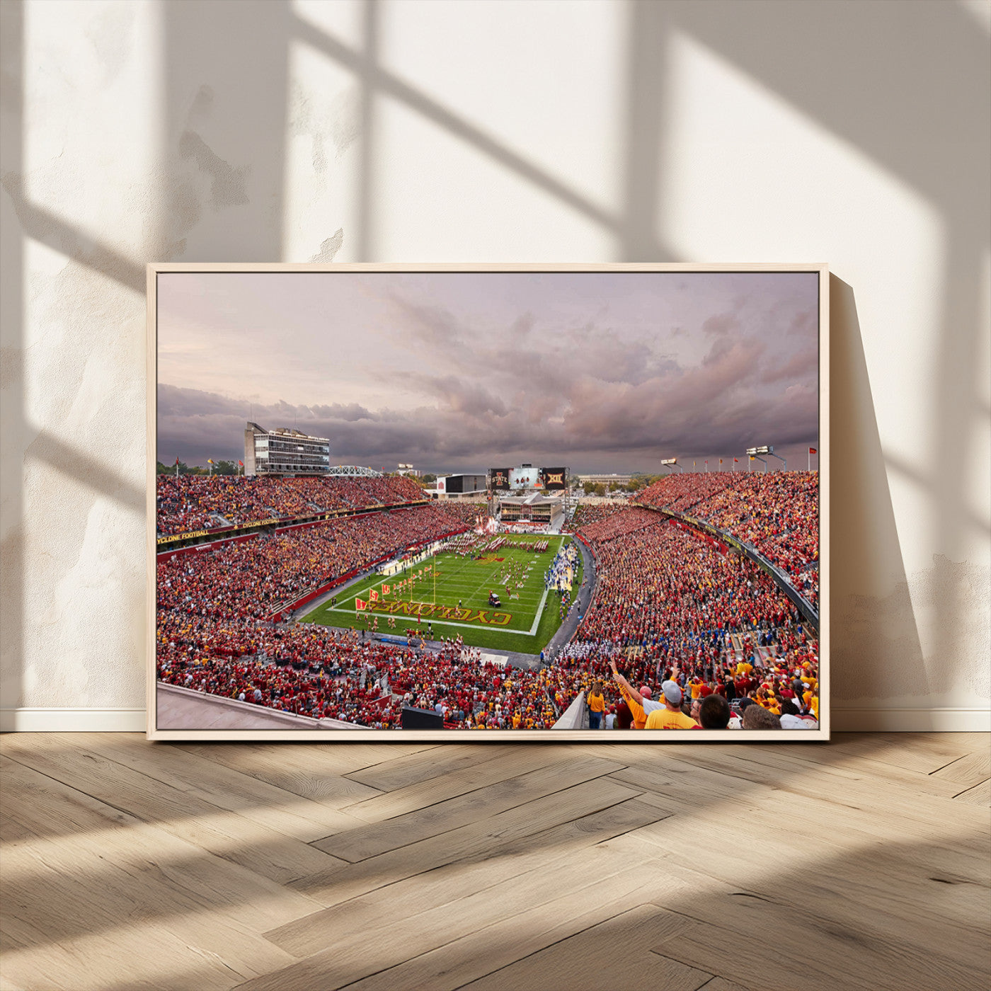 MGV-FC-36X24 - Iowa State University Cyclones Football Team Print - Ames Jack Trice Stadium Wall Art Canvas Print
