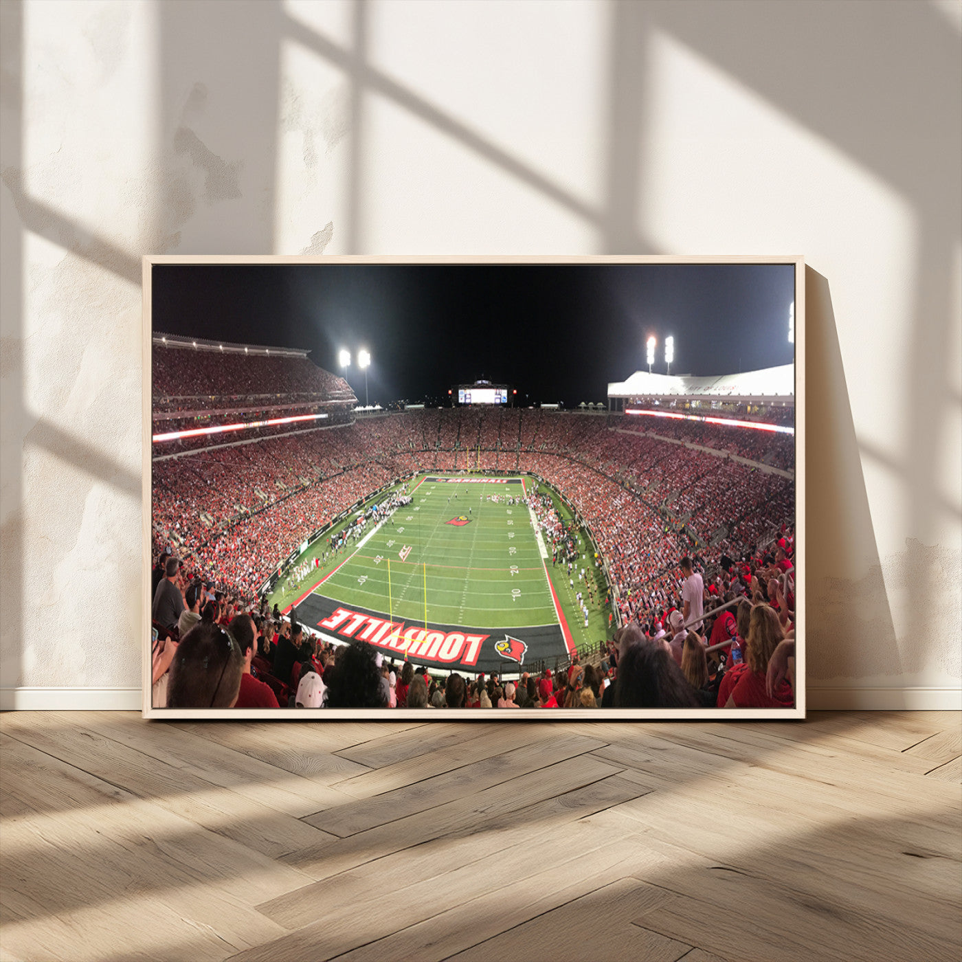 MGV-FC-36X24 - University of Louisville Cardinals Football Team Print - Louisville Cardinal Stadium Wall Art Canvas