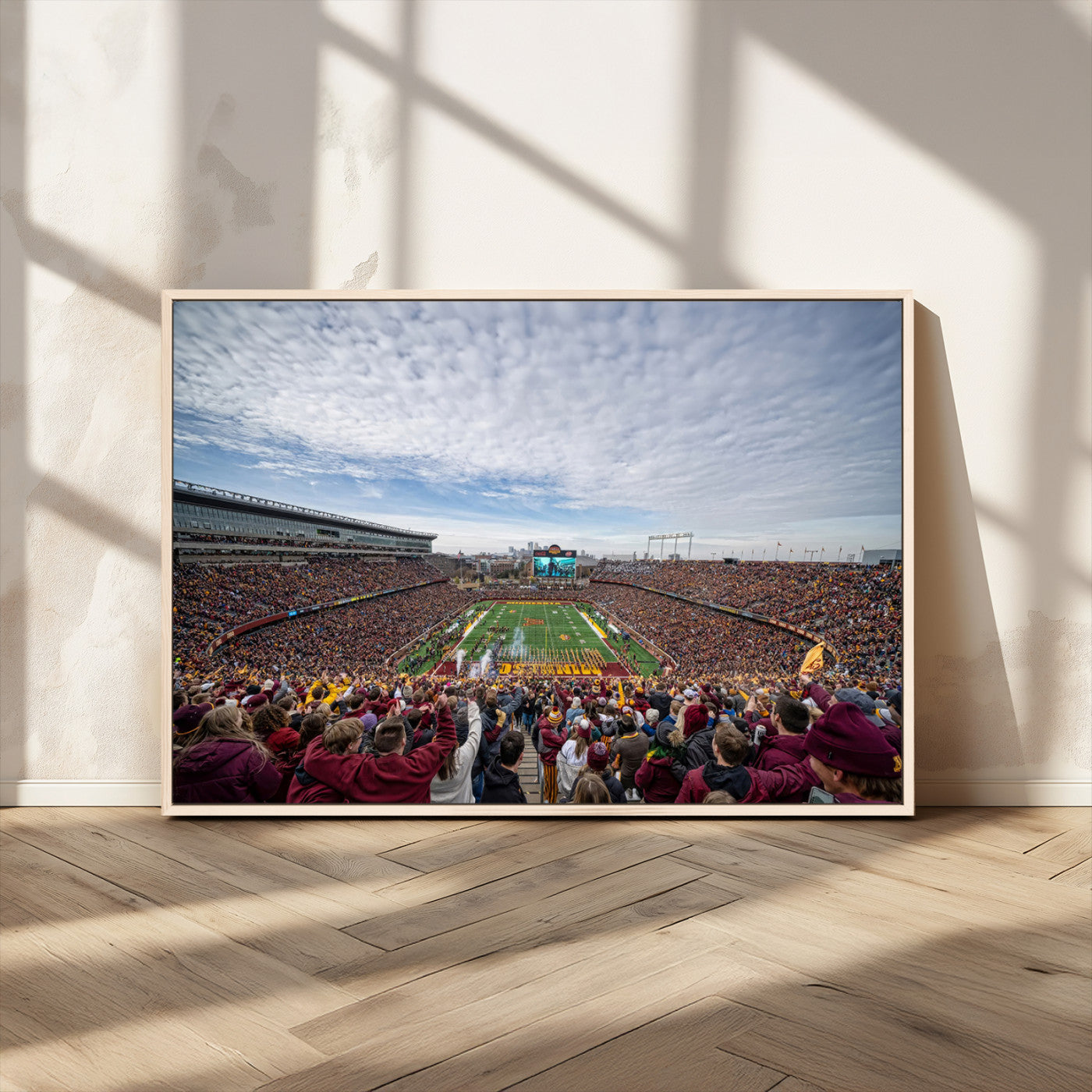 MGV-FC-36X24 - University of Minnesota Golden Gophers Football Team Print - Minneapolis Huntington Bank Stadium Art