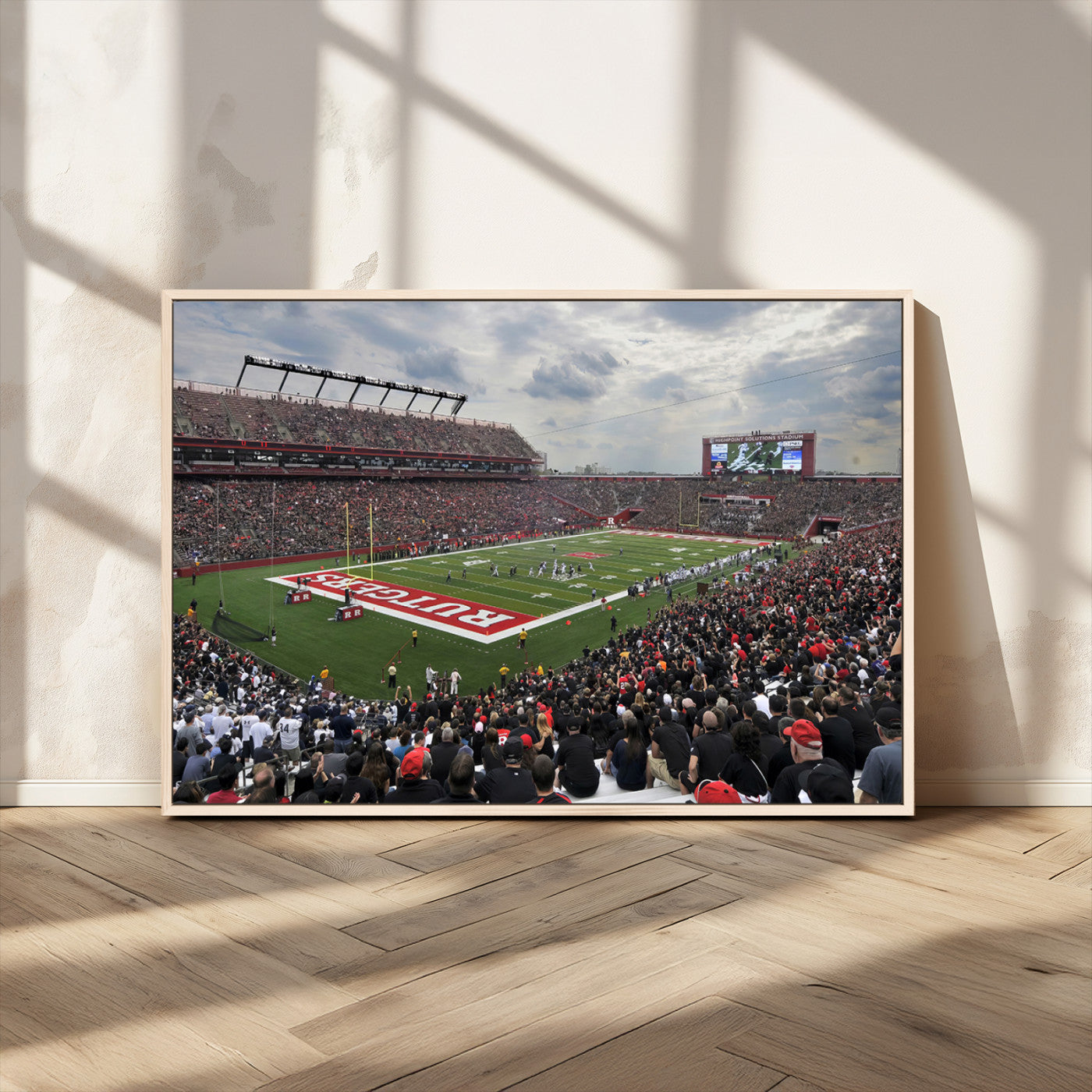 MGV-FC-36X24 - Rutgers Scarlet Knights Football Team Print - SHI Stadium, Piscataway Wall Art Canvas Print