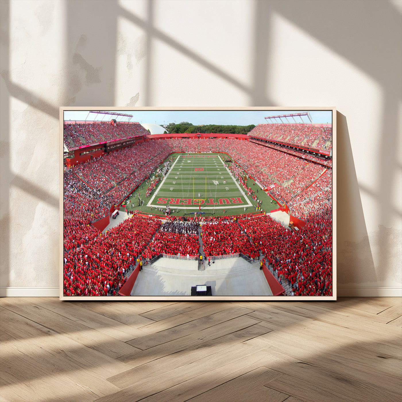 MGV-FC-36X24 - Rutgers Scarlet Knights Football Team Print - Piscataway SHI Stadium Wall Art Canvas Print