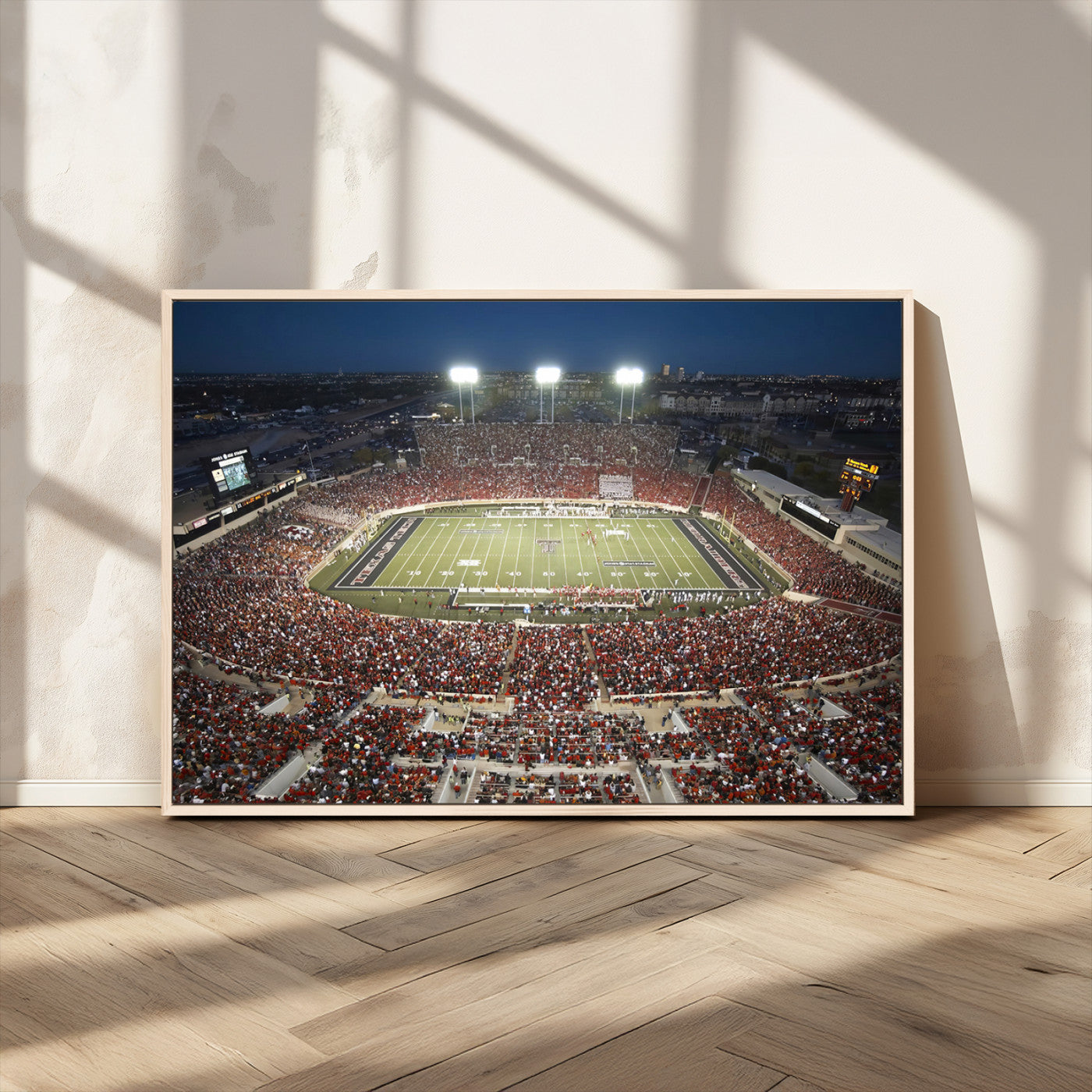 MGV-FC-36X24 - Texas Tech Red Raiders Football Team Print - Lubbock Jones AT&T Stadium Wall Art Canvas Print