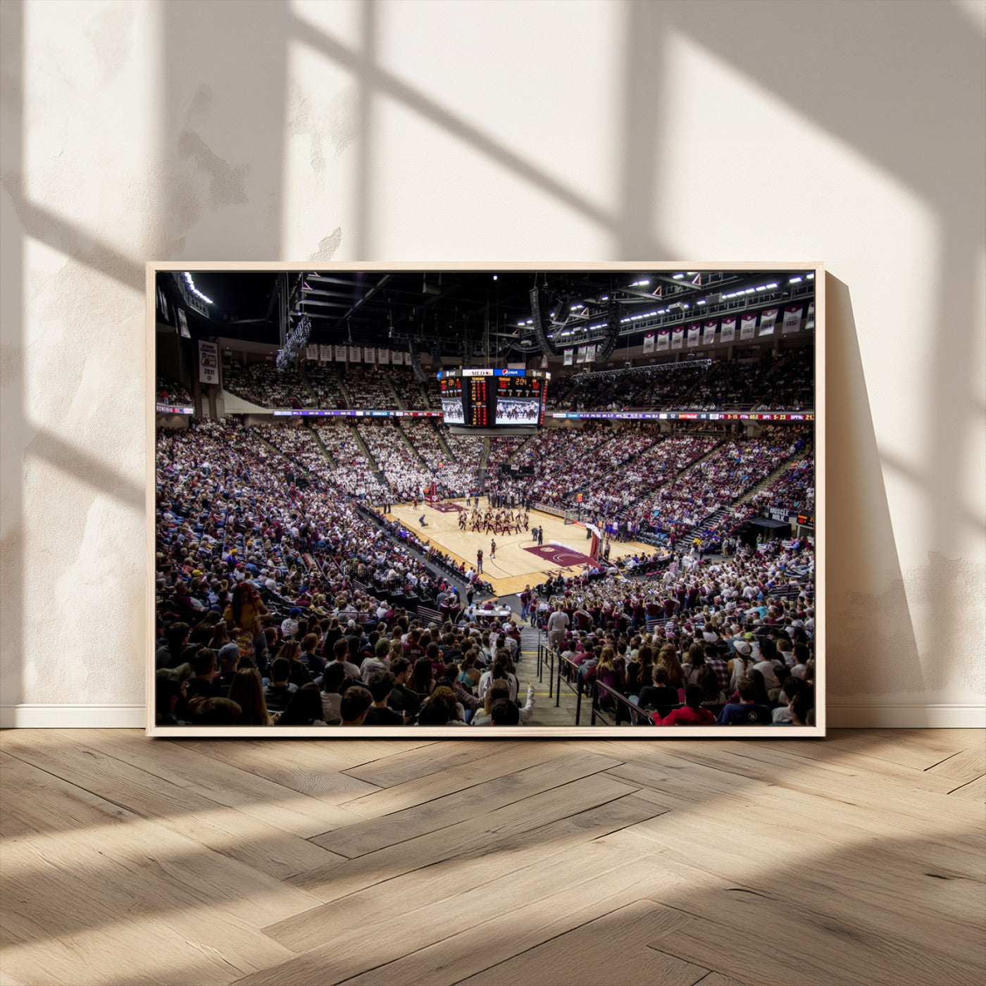 MGV-FC-36X24 - University of Nebraska Cornhuskers Basketball Team Print - Lincoln Red Arena Wall Art Canvas Print