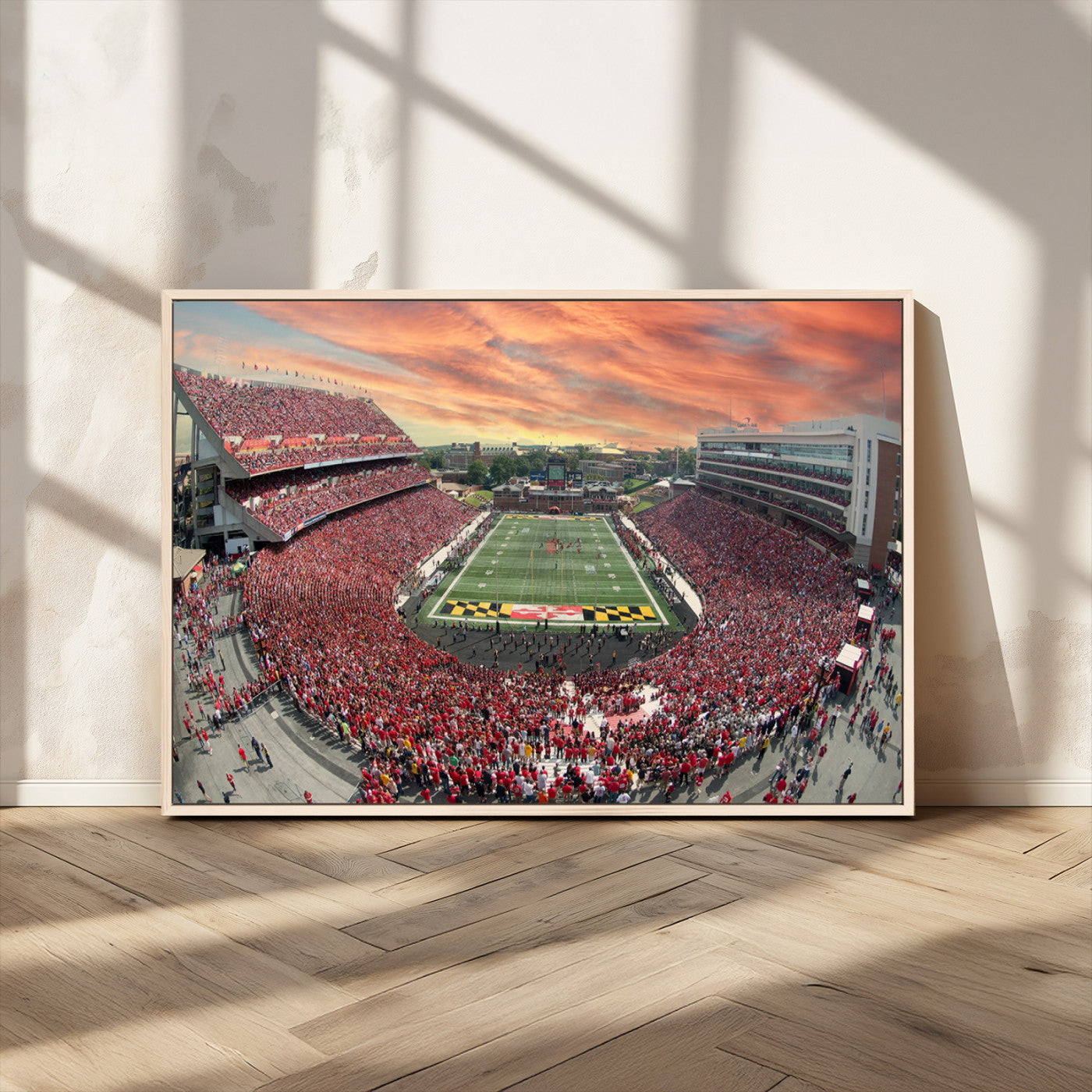 MGV-FC-36X24 - University of Maryland Terrapins Football Team Print - College Park SECU Stadium Wall Art Canvas