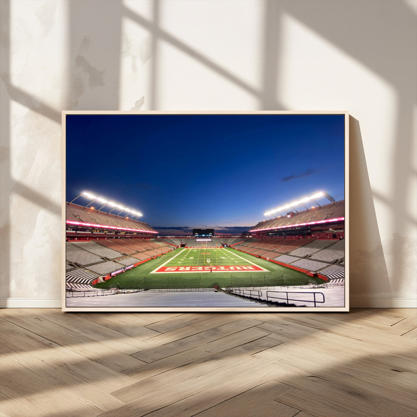 MGV-FC-36X24 - Rutgers Scarlet Knights Football Team Print - Piscataway SHI Stadium Wall Art Canvas Print