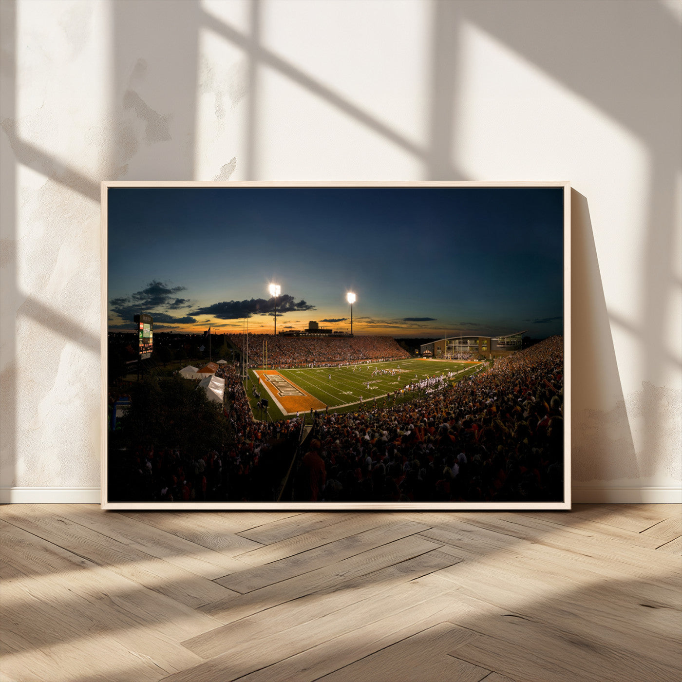 MGV-FC-36X24 - Ball State Cardinals Football Team Print - Muncie Scheumann Stadium Wall Art Canvas Print