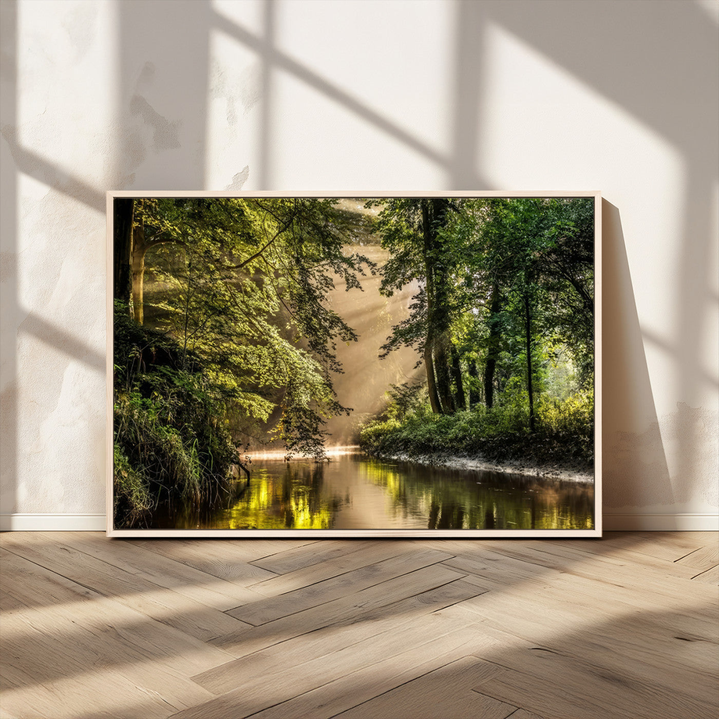 MGV-FC-36X24 - Forest Wall Art Print | River Landscape Wall Art | Perfect for Farmhouse Wall Decor, Cabin Wall Art