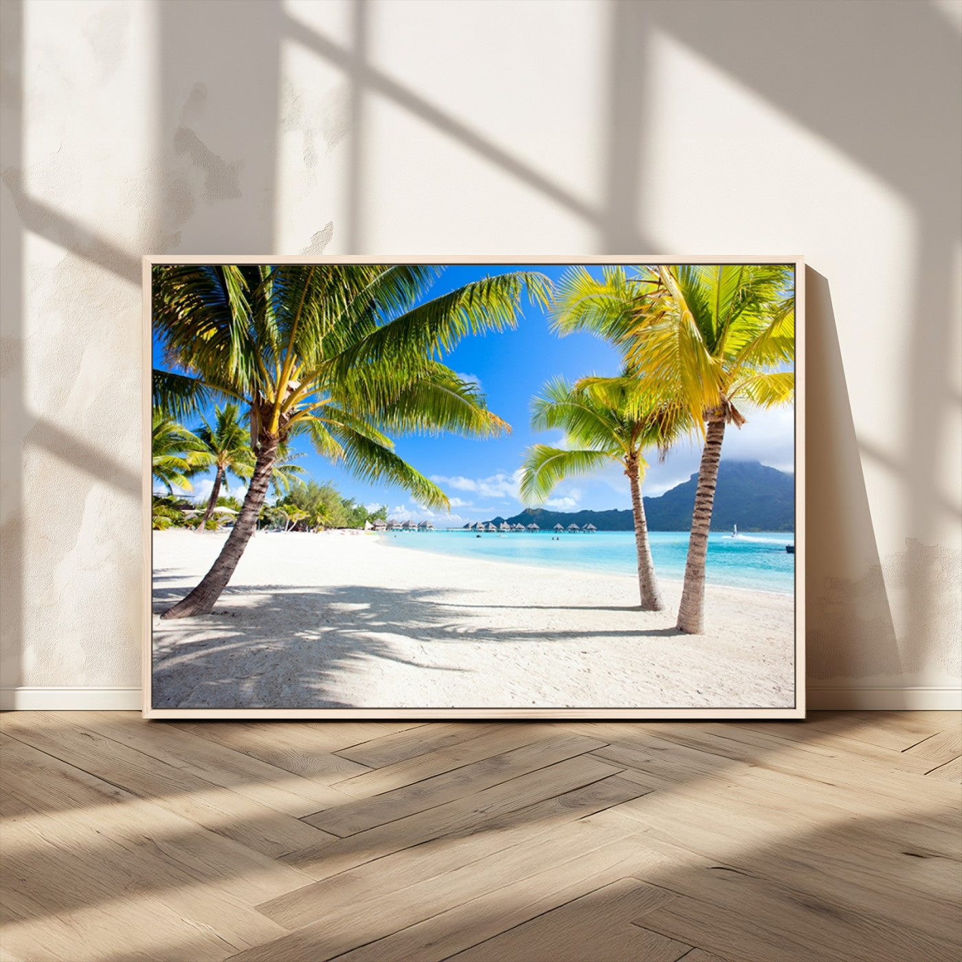 MGV-FC-36X24 - Blue Beach and Sea Wall Art Canvas Print