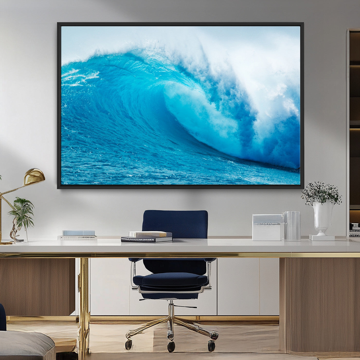 MGV-FC-36X24 - Big Ocean Surfing Wave Wall Art Canvas Print