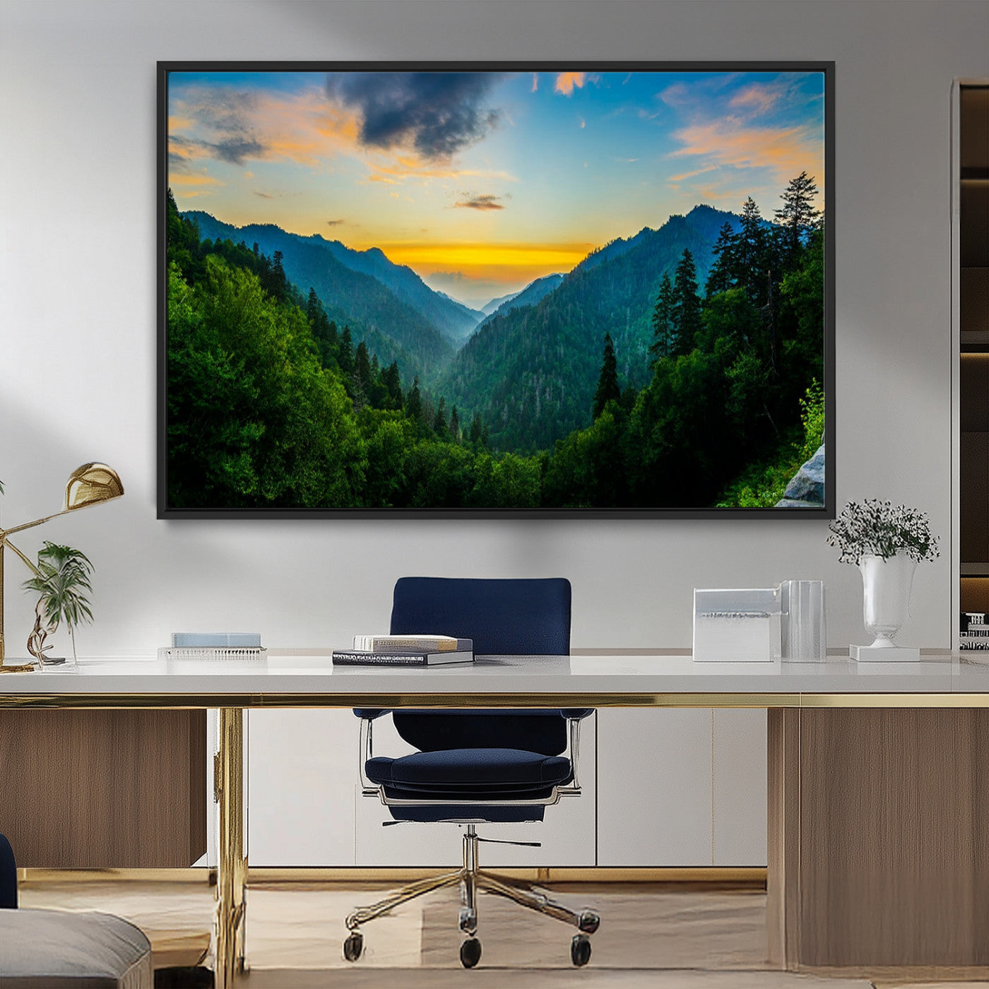 MGV-FC-36X24 - Green Forest Wall Art Canvas Print