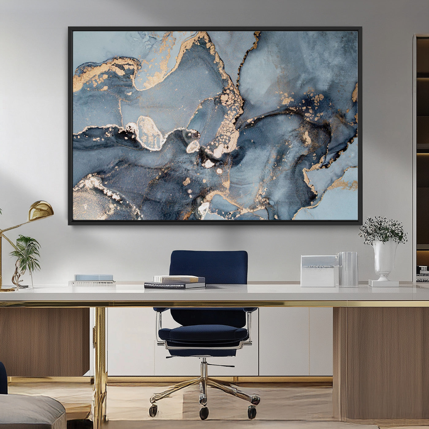 MGV-FC-36X24 - Multipanel Marble Fluid Effect Wall Art Abstract Canvas Wall Art Print