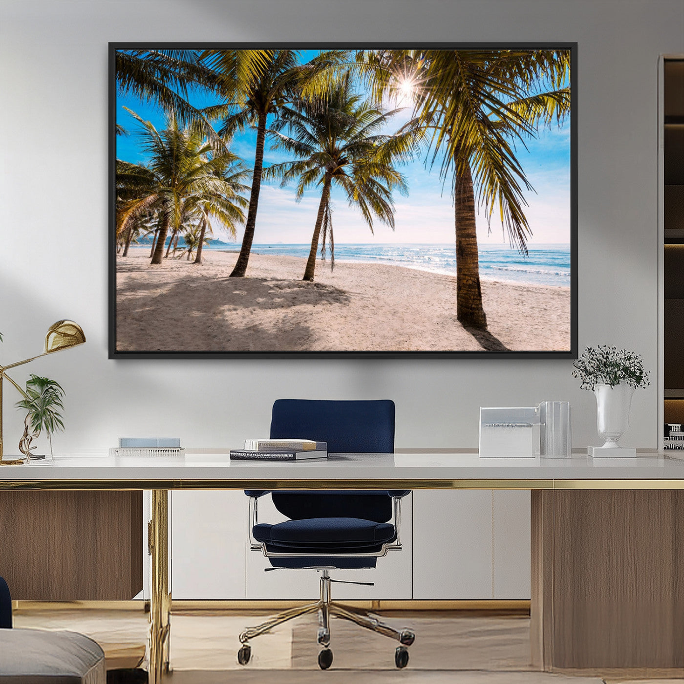 MGV-FC-36X24 - Palm Beach Tropical Island Wall Art Canvas Print