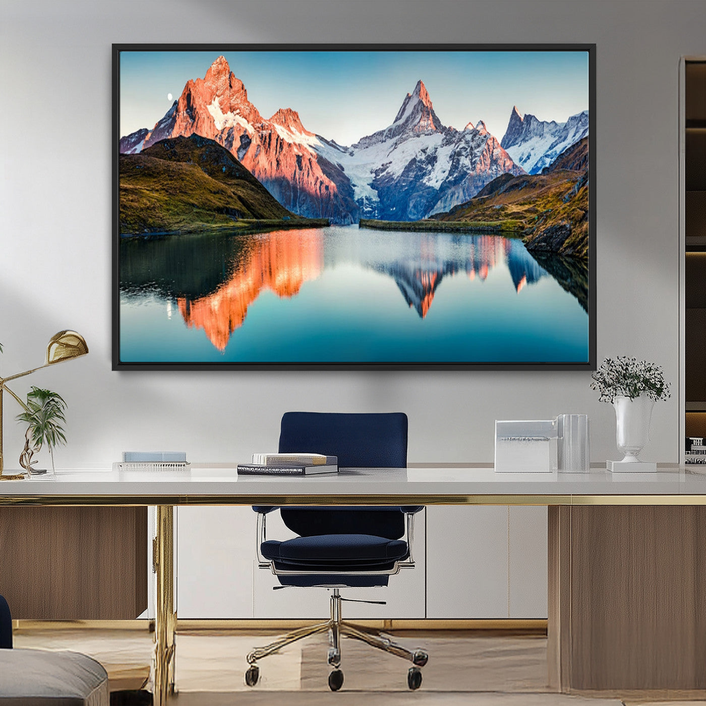 MGV-FC-36X24 - Landscape Mountain and Lake View Wall Art Canvas Print