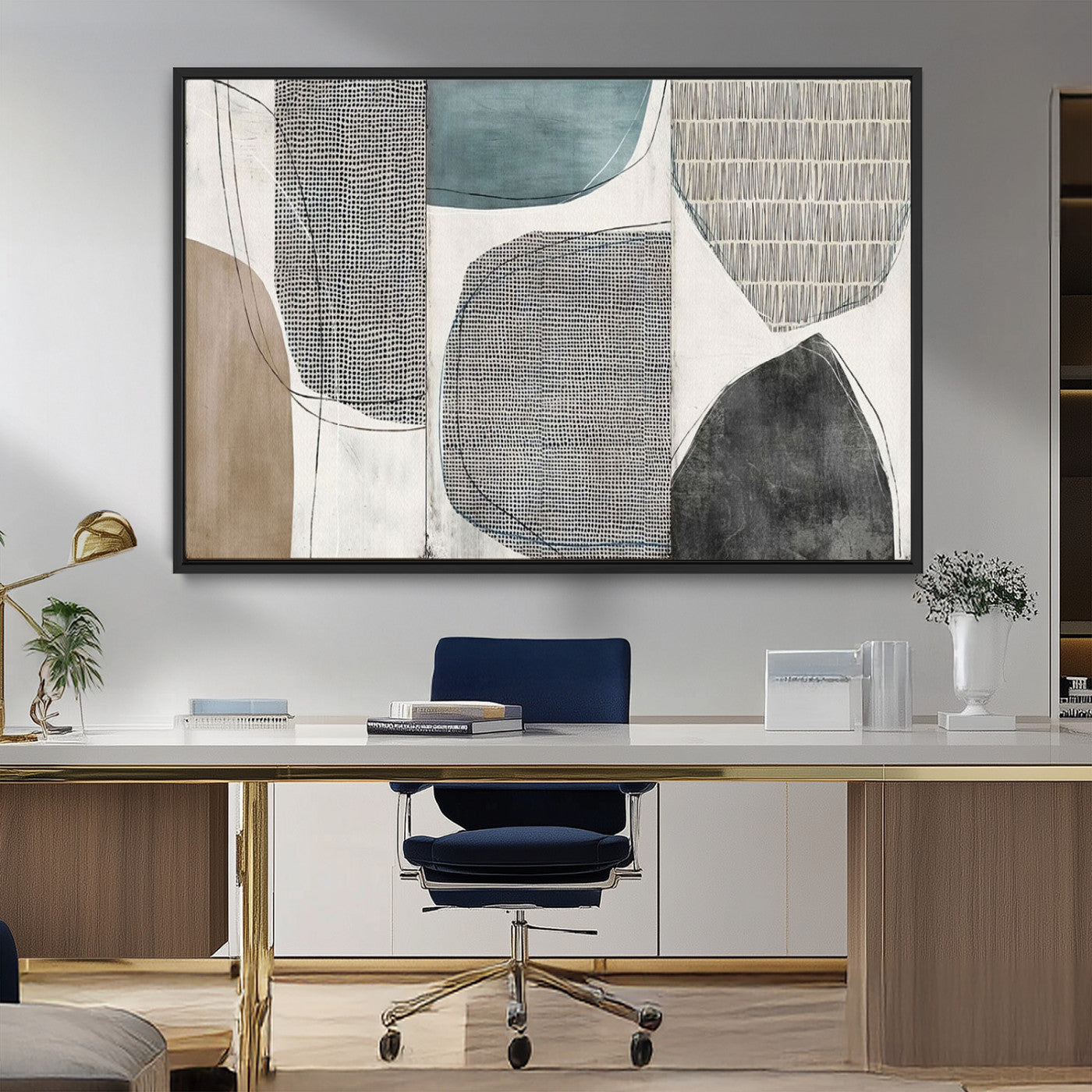 MGV-FC-36X24 - Canvas Print Wall Art Abstract Art Boho, Framed Boho Decor Canvas Print