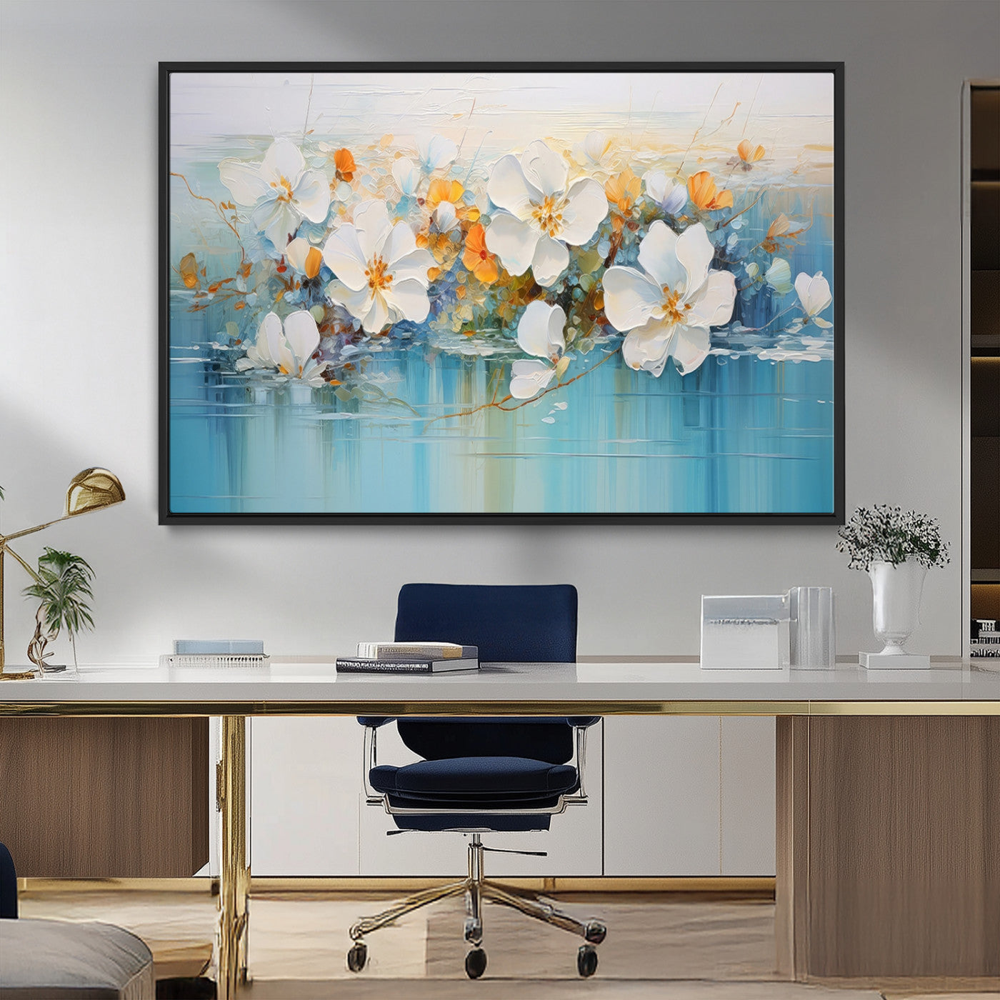 MGV-FC-36X24 - Abstract Flower Wall Art Canvas Print