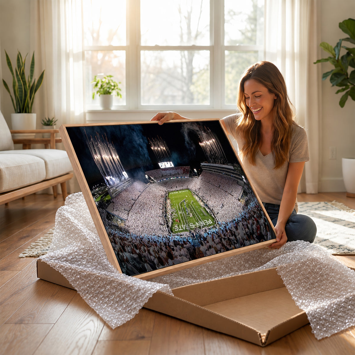 11391-MGV-CV-36X24 - Penn State Football Wall Art Canvas Print