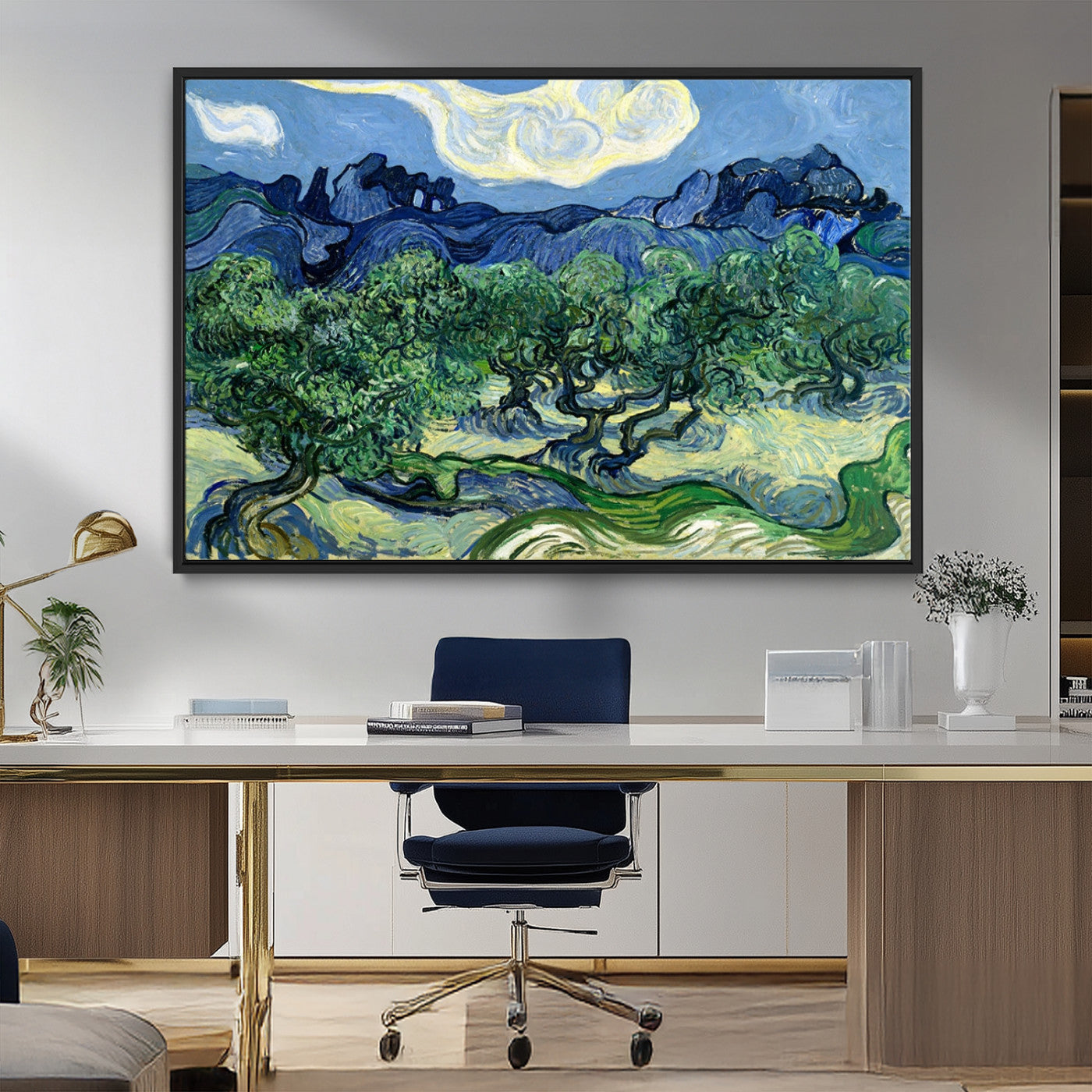 MGV-FC-36X24 - Olive Trees Van Gogh Wall Art Canvas Print