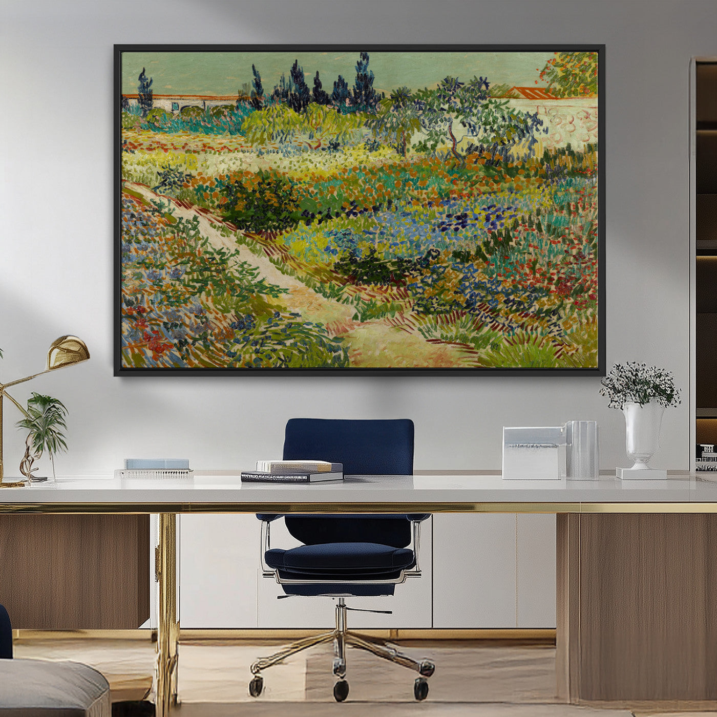 MGV-FC-36X24 - Vincent van Gogh Garden at Arles Wall Art Canvas Print