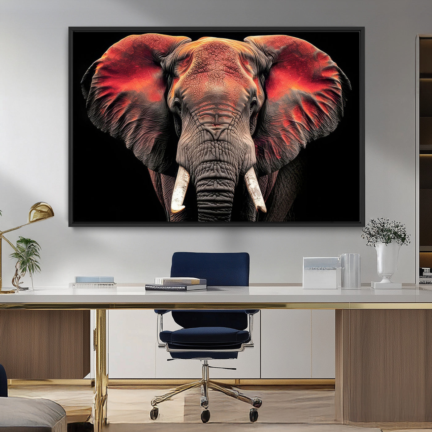 54719-MGV-FC-36X24_Black-Elephant Wall Art Canvas Print