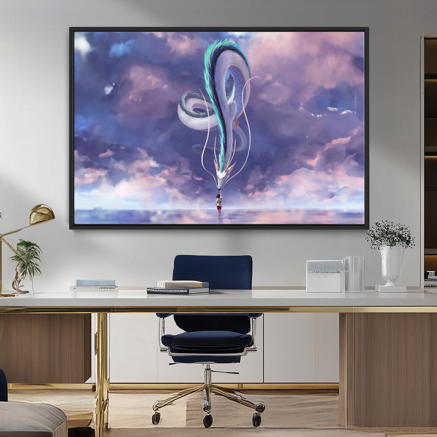 MGV-FC-36X24 - Spirited Away Haku and Chihiro Poster - Anime Lover - Hayao Miyazaki - Studio Ghibli Poster - Anime