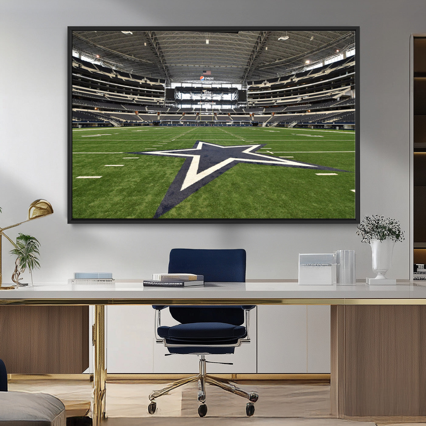 MGV-FC-36X24 - Dallas Cowboys Football Team Print - Arlington AT&T Stadium Wall Art Canvas Print