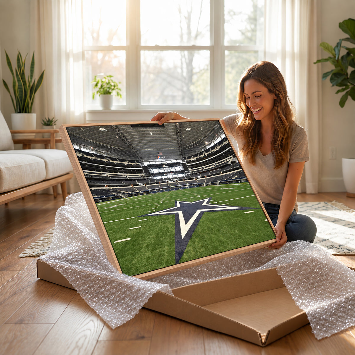 14834-MGV-CV-36X24 - Dallas Cowboys Football Team Print - Arlington AT&T Stadium