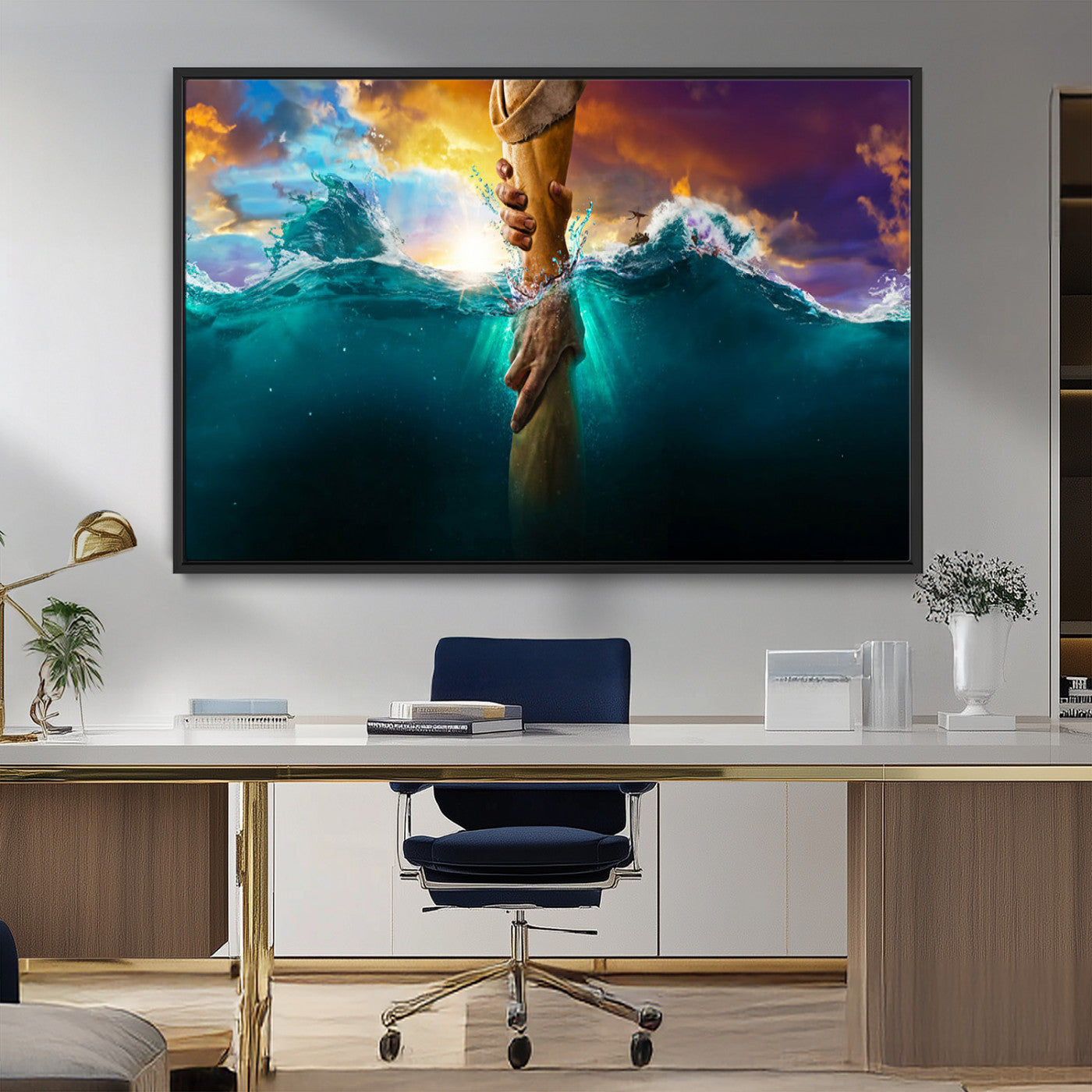 MGV-FC-36X24 - God Hand Wall Art Canvas Print