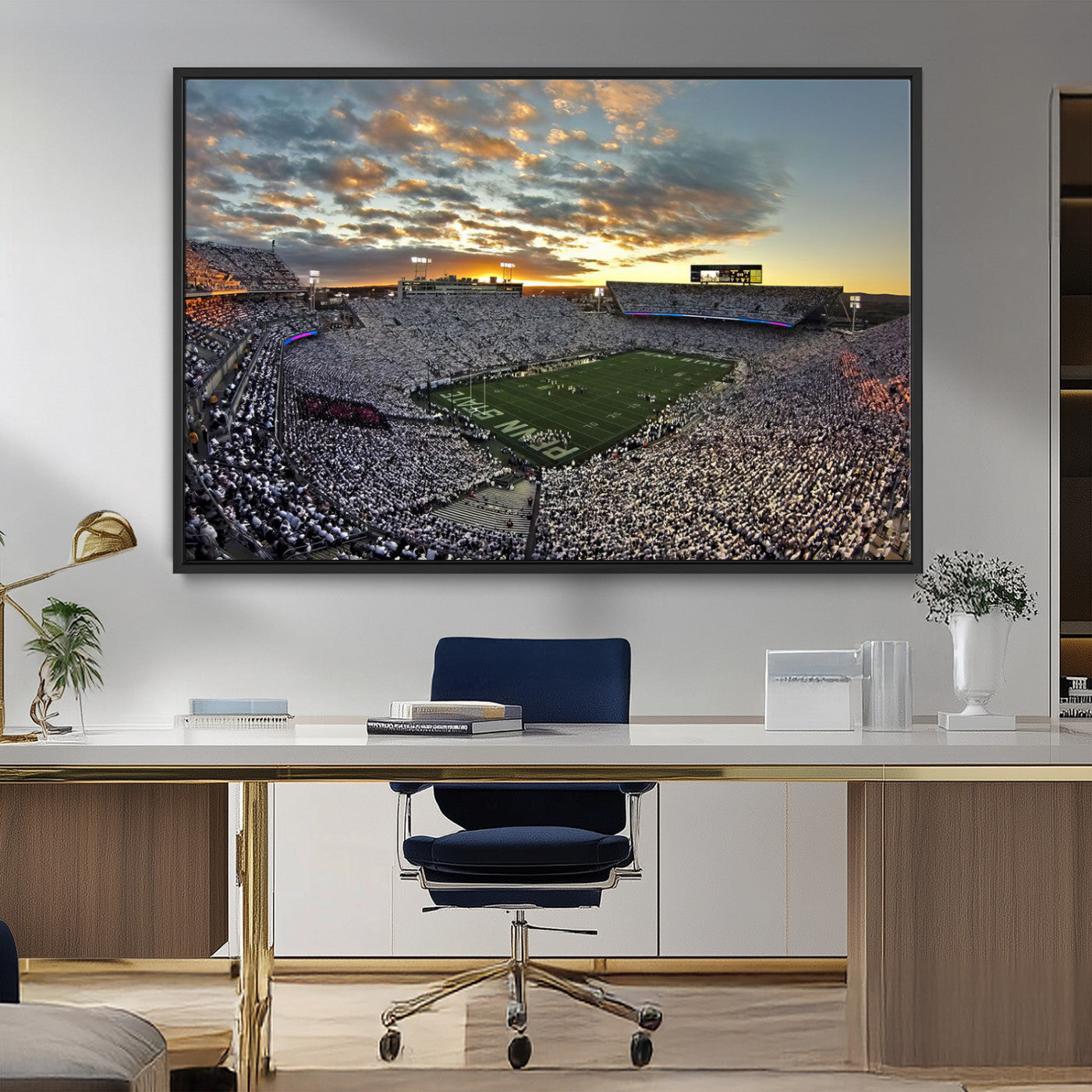 MGV-FC-36X24 - Beaver Stadium Wall Art - Penn State Stadium Wall Art | Penn Nittany Lions Football Match for Sport Room Decor