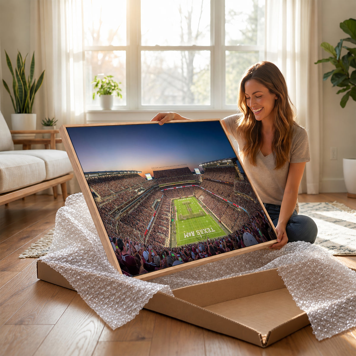 17421-MGV-CV-36X24 - Kyle Field Wall Art Print | Large Texas A&M Aggies Football Canvas Print for Sports Enthusiasts |