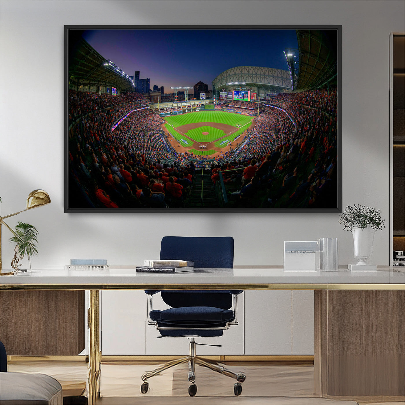 MGV-FC-36X24 - Houston Astros Baseball Team Print - Houston Minute Maid Park Stadium Wall Art Canvas Print