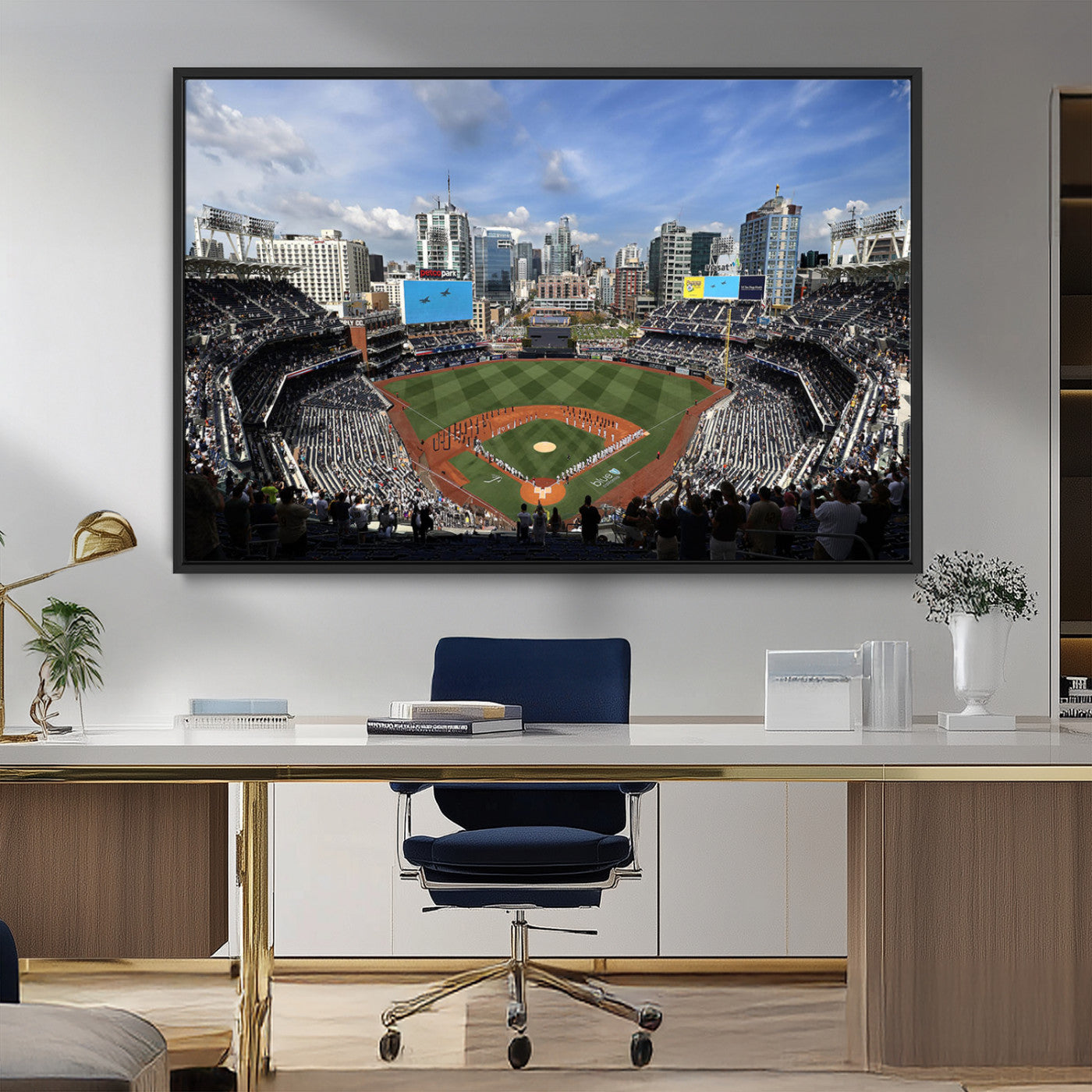 MGV-FC-36X24 - San Diego Padres Baseball Team Print - Petco Park Stadium Wall Art Canvas Print
