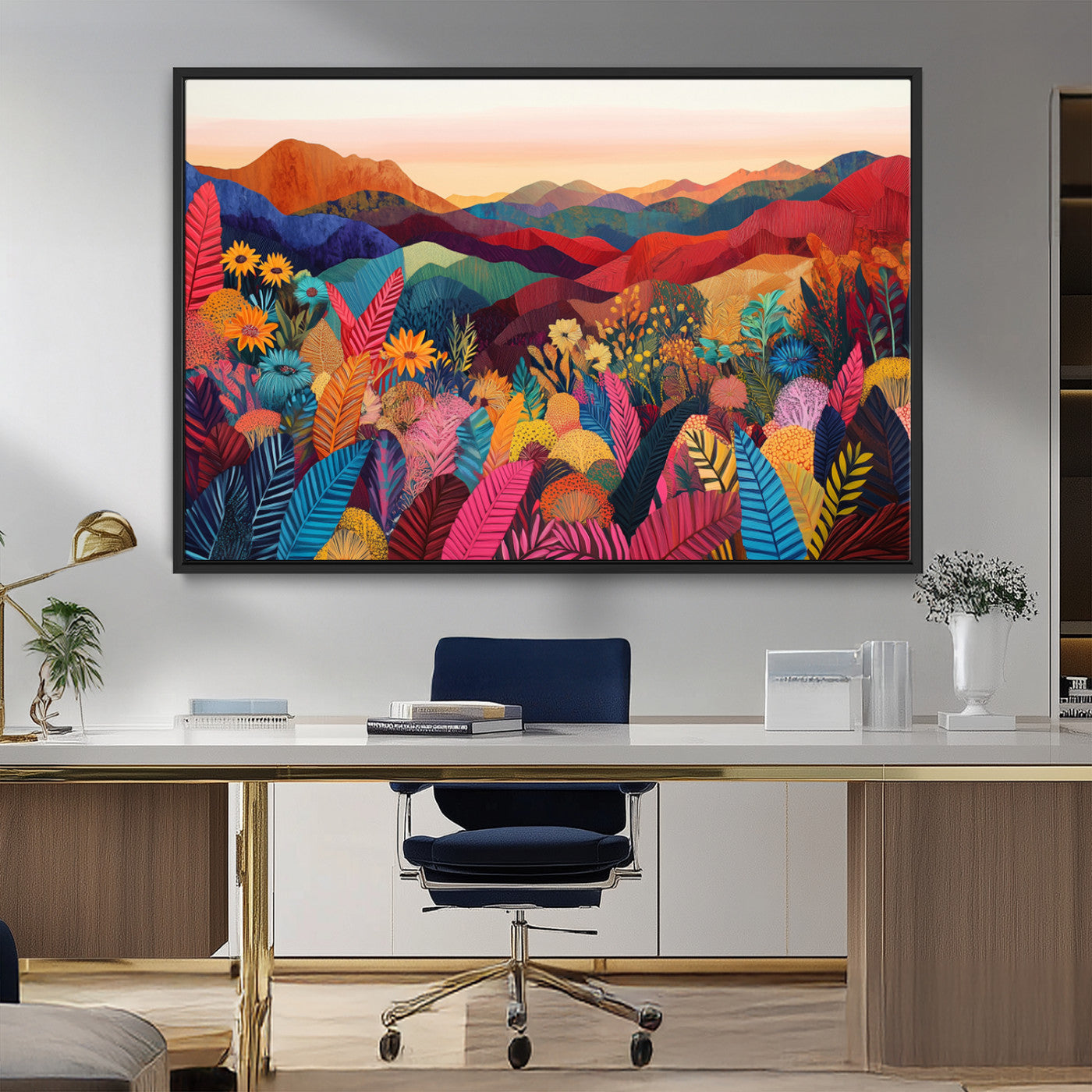 MGV-FC-36X24 - YAYOI KUSAMA Abstract Print - Landscape Canvas Wall Art Print - Vibrant Modern Decor for Living