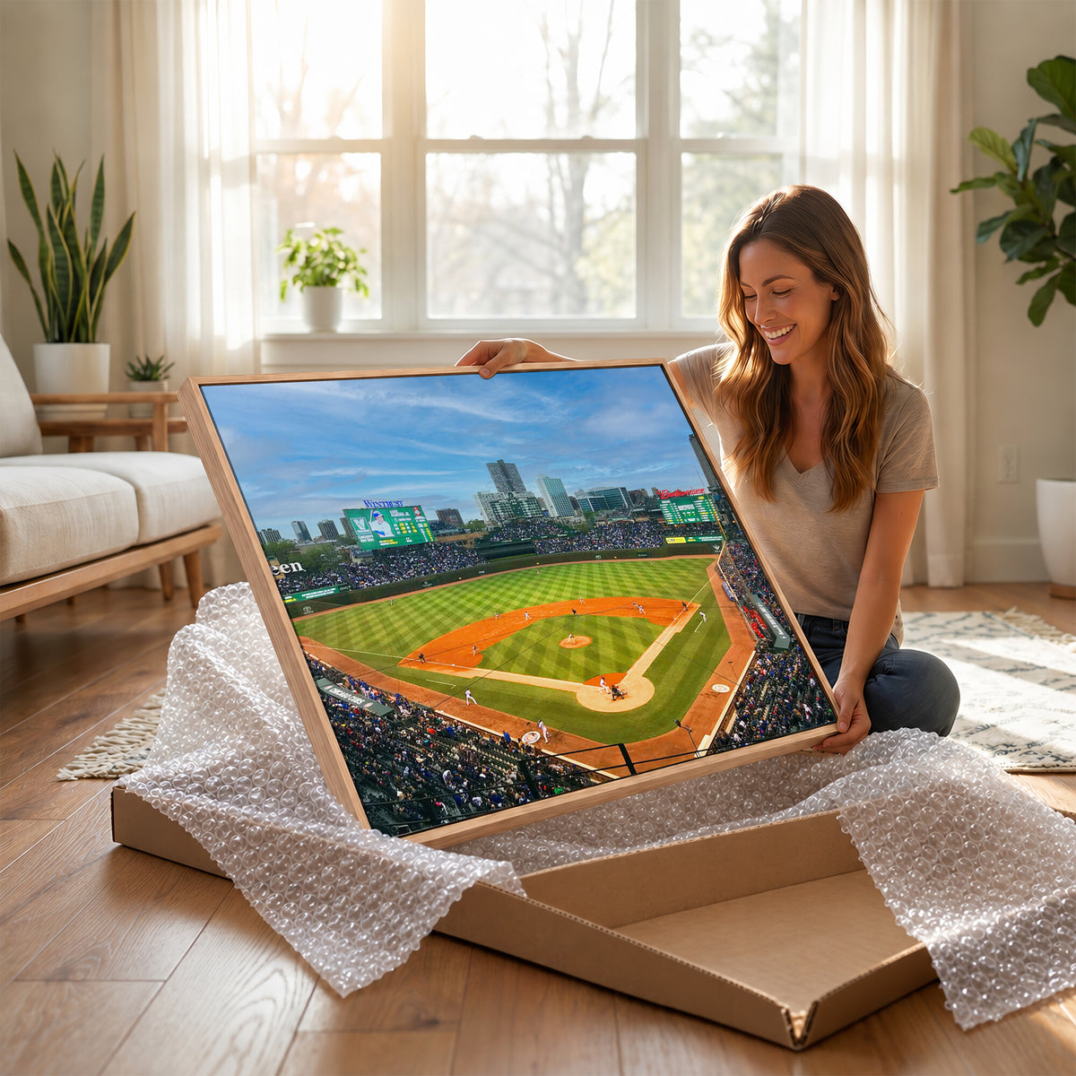 86839-MGV-CV-36X24 - Wrigley Field Chicago Cubs Panoramic Canvas Print